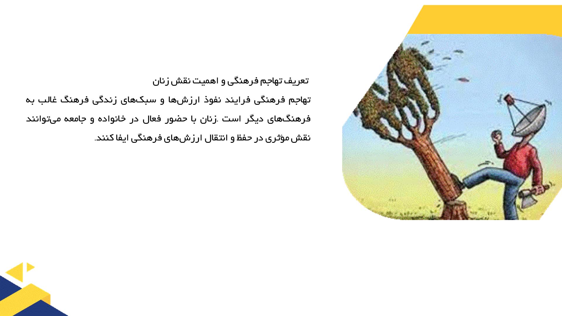 پاورپوینت در مورد بررسی الگوهای موفق زنان در مقابله با تهاجم فرهنگی